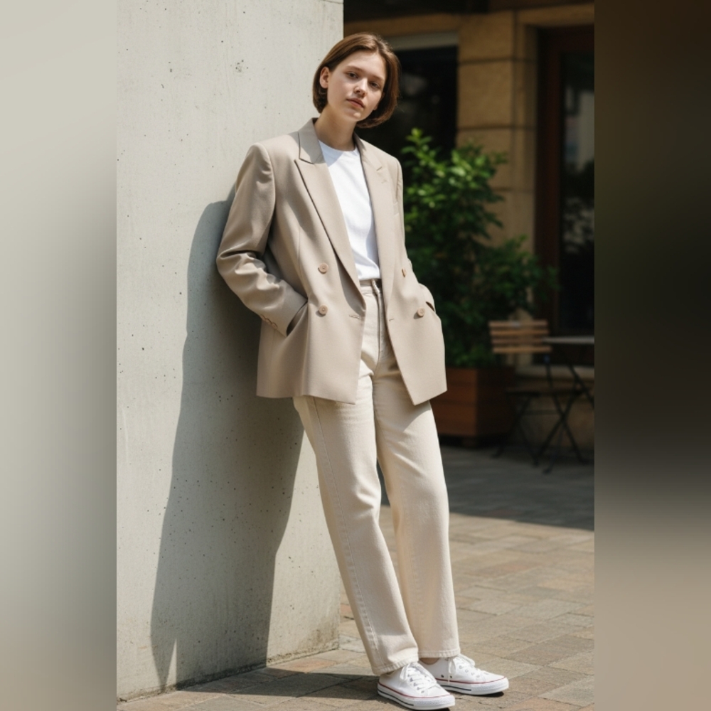 SAVILLE SUIT Elegant Beige Women's Blazer  SIZE 16